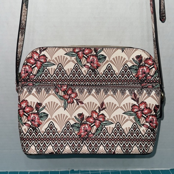 Nanette Lepore Hibiscus Print Crossbody Medium Sized Everyday Handbag Spring - Picture 9 of 11